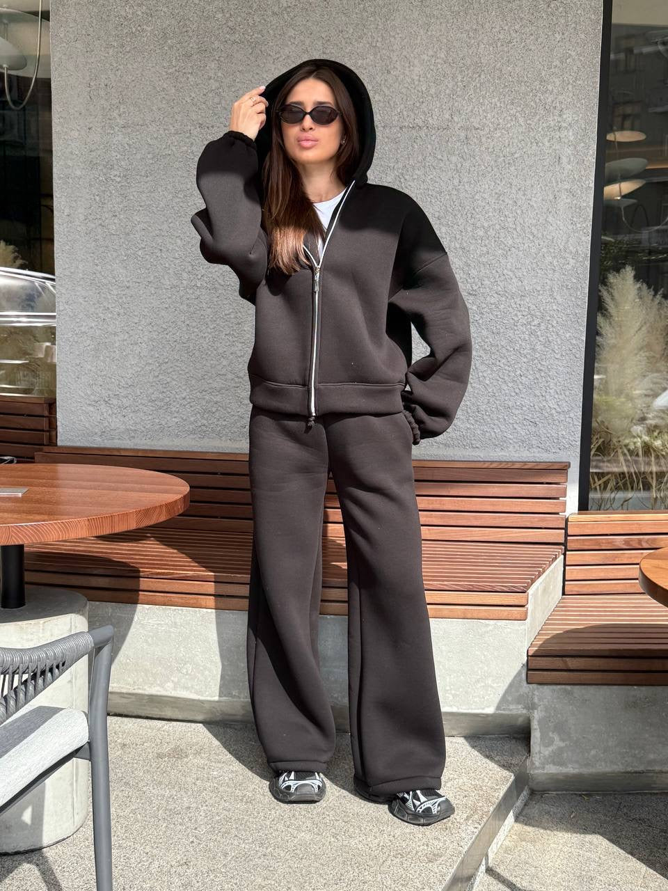 Juodas zip kostiumas “Black Urban Zip Set”