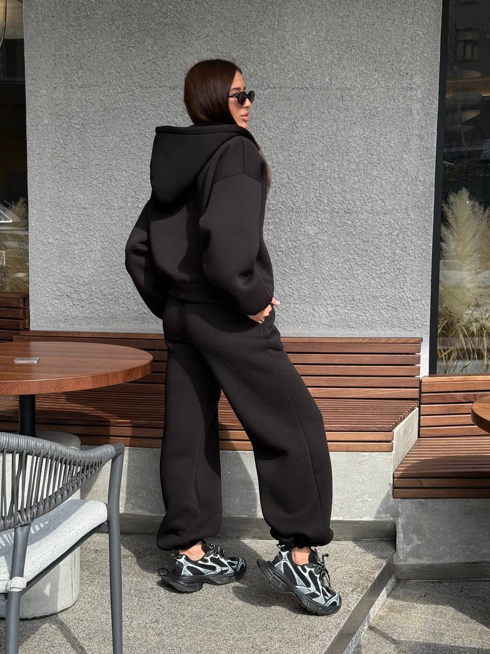 Juodas zip kostiumas “Black Urban Zip Set”