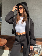 Juodas zip kostiumas “Black Urban Zip Set”