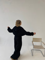 Šiltas megztas laisvalaikio komplektas su vilna “Wool Cozy Black Set”