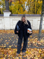 Dirbtiniai lamos kailiniai “Black Elegance”