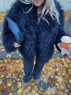 Dirbtiniai lamos kailiniai “Black Elegance”