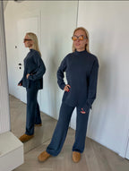 Grafito spalvos megztas kostiumėlis su vilna ir kašmyru "Graphite CashBlend Set"