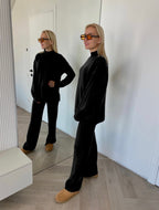 Juodas megztas kostiumėlis su vilna ir kašmyru “Black CashBlend Set”