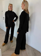Juodas megztas kostiumėlis su vilna ir kašmyru “Black CashBlend Set”