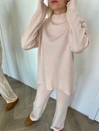 Kreminis megztas kostiumėlis su vilna ir kašmyru “Cream CashBlend Set”