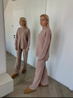 Beige megztas kostiumėlis su vilna ir kašmyru “Beige CashBlend Set”