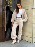 Kreminis zip kostiumas “Cream Urban Zip Set”