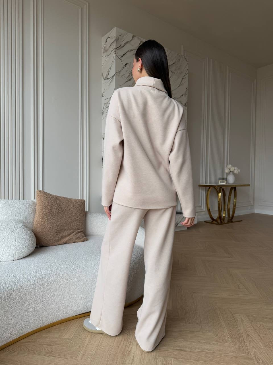 PREORDER: Kreminis angoros kostiumas “Cream Angora Soft Set”