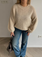 Kreminis moheros megztinis “Cream Mohair Knit”