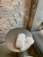 Kreminės dirbtinio kailio kumštinės pirštinės “Cream Cozy Faux Fur Mittens”