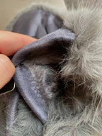 Tamsiai pilkos dirbtinio kailio kumštinės pirštinės “Dark Grey Cozy Faux Fur Mittens”