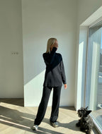 Juodas viskozės ir medvilnės kostiumėlis – “Black Soft Blend Set”