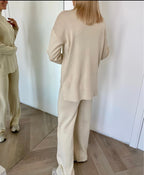 Kreminis viskozės ir medvilnės kostiumėlis “Cream Soft Blend Set”