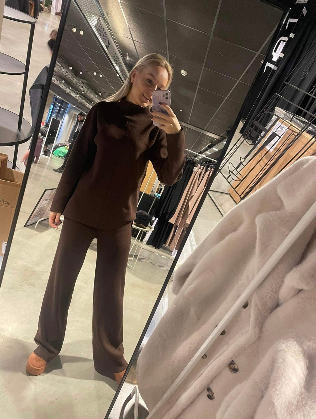 Šokoladinis viskozės ir medvilnės kostiumėlis – Chocolate Soft Blend Set