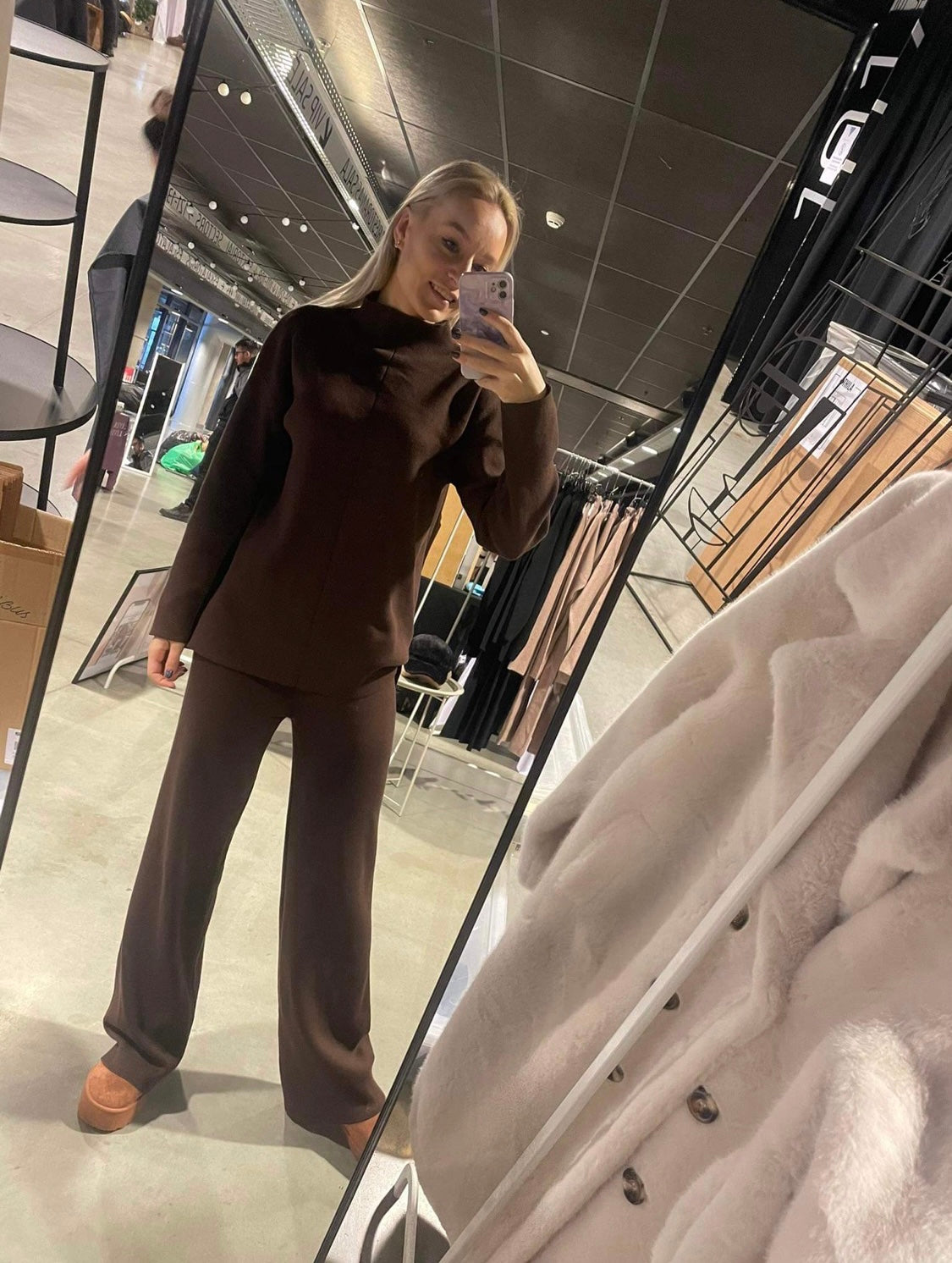 Šokoladinis viskozės ir medvilnės kostiumėlis – Chocolate Soft Blend Set