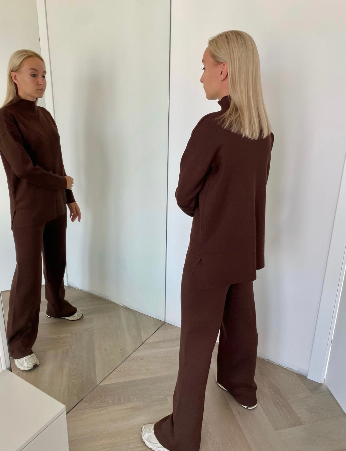 Šokoladinis viskozės ir medvilnės kostiumėlis – Chocolate Soft Blend Set