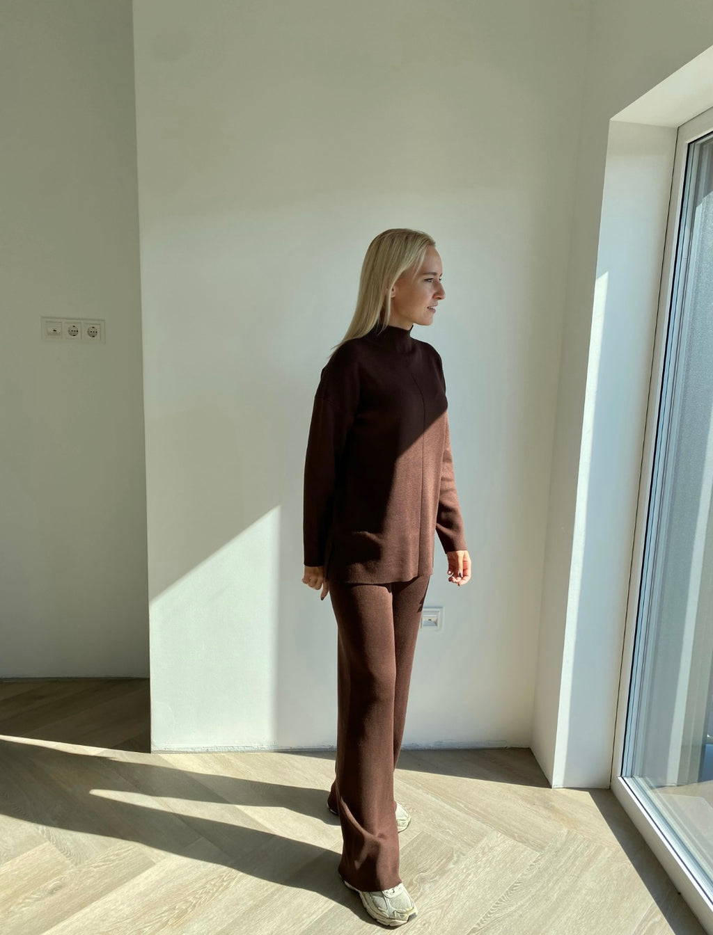 Šokoladinis viskozės ir medvilnės kostiumėlis – Chocolate Soft Blend Set