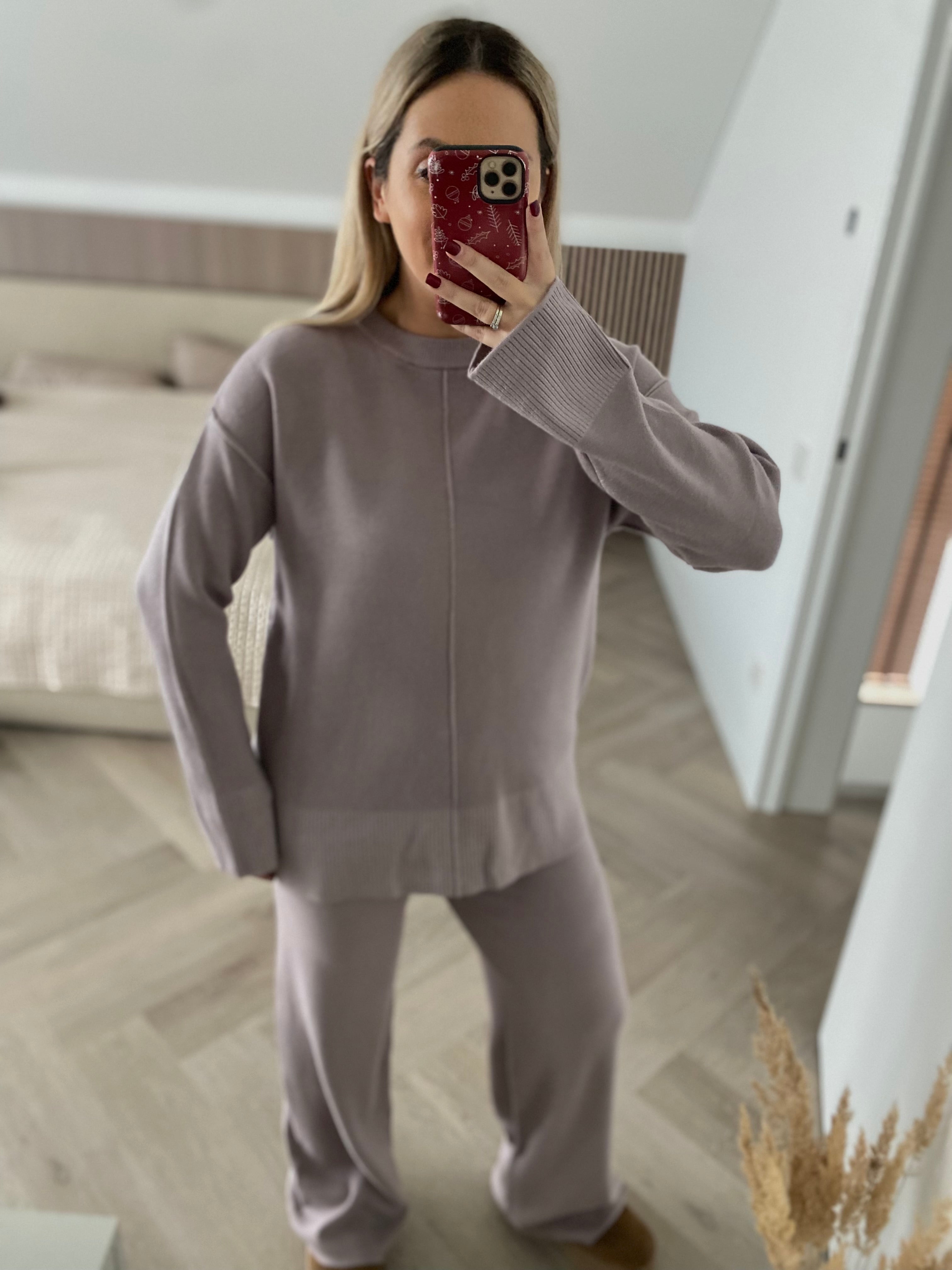 Violetiniai pilkas kostiumėlis su vilna “Violet Grey Wool Lounge Set”