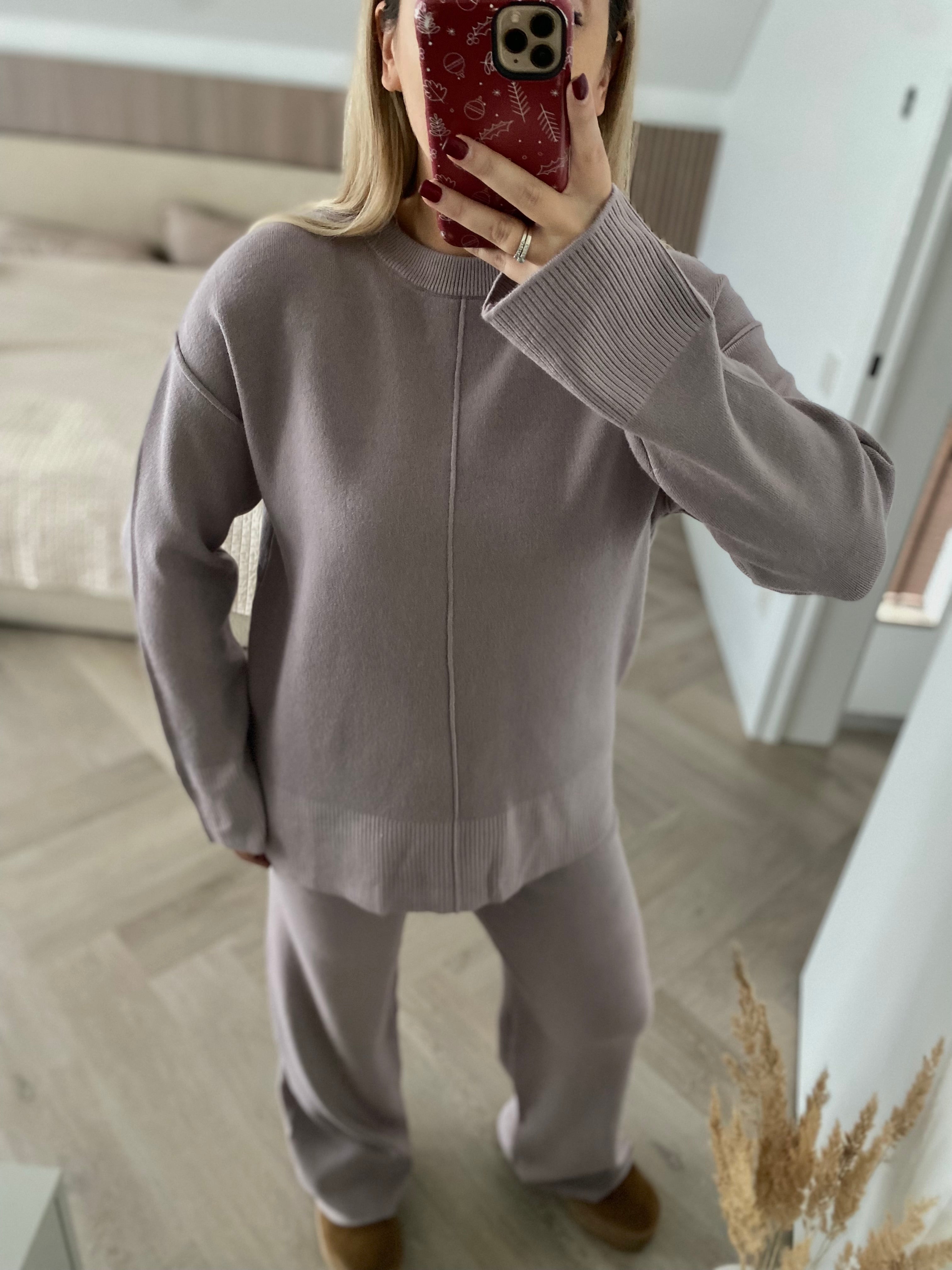 Violetiniai pilkas kostiumėlis su vilna “Violet Grey Wool Lounge Set”