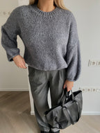 Pilkas moheros megztinis “Grey Mohair Knit”