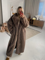 Premium ilgi dirbtiniai kailiniai “Tall Luxury Long Faux Fur Coat”