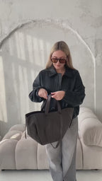 PREORDER: Natūralios odos rankinė „Luna Choco“