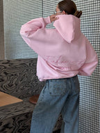 Rožinis oversize džemperis “Find Me In The Waves – Pink Edition”