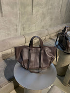 Natūralios odos šokoladinės spalvos rankinė “Chocolate Leather Elegance”