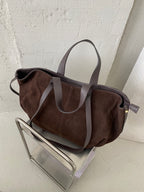 Šokoladinė verstos odos tote rankinė „Sorelle Suede Tote“