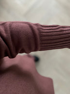 Tamsiai rudas megztas laisvalaikio kostiumėlis “Dark Brown Knit Lounge Set”