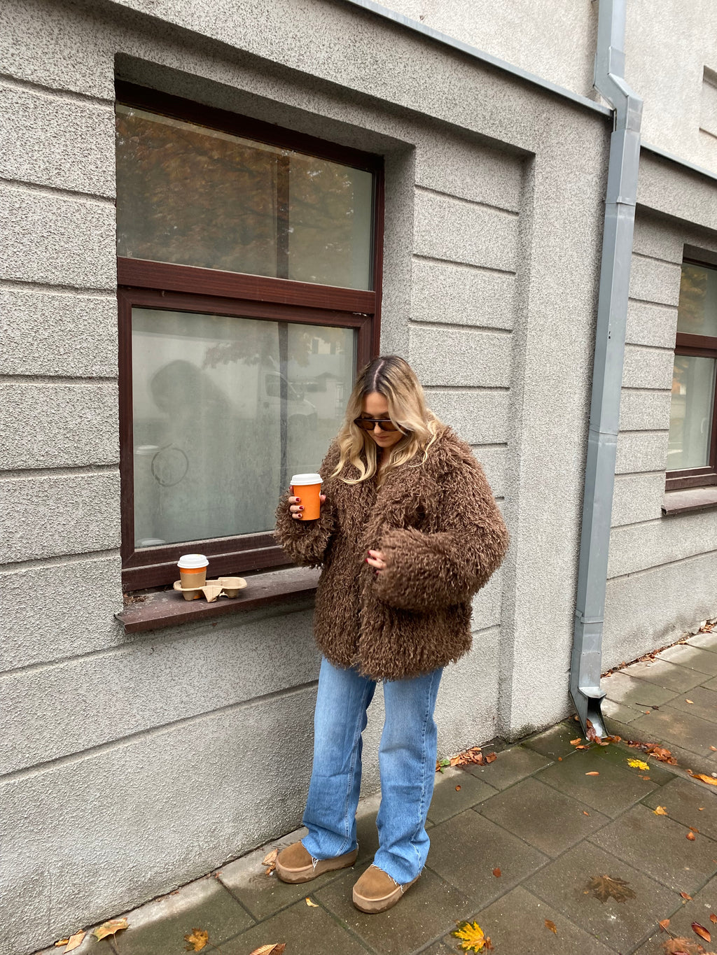 Dirbtiniai lamos kailiniai “Brown Classic”