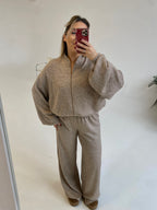 Stilingas megztas komplektas su vilna “Wool Chic Beige Set”