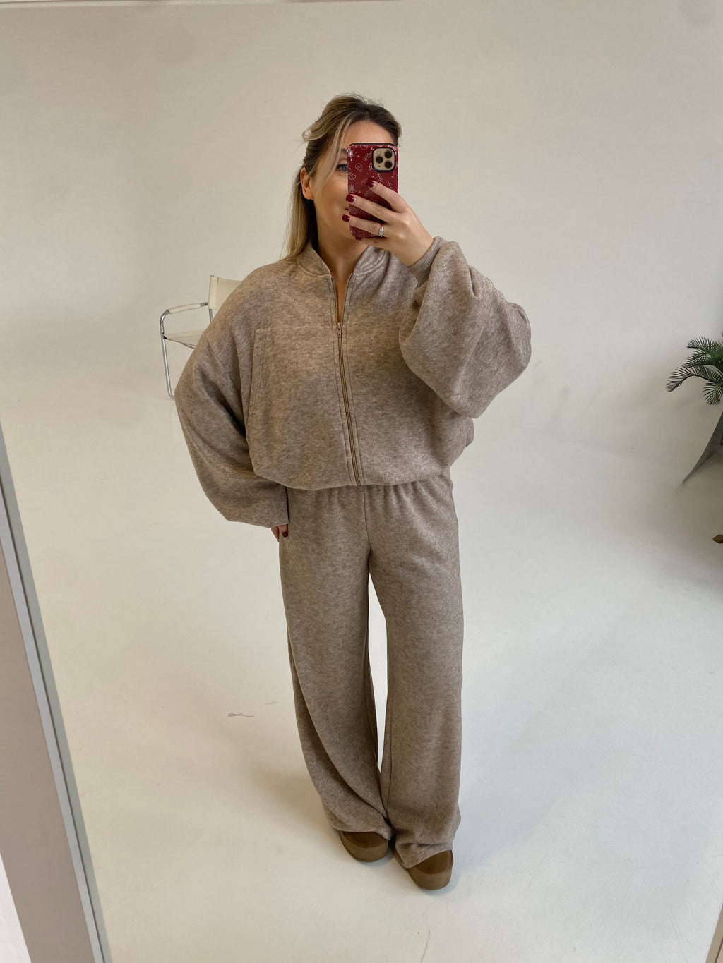 Stilingas megztas komplektas su vilna “Wool Chic Beige Set”