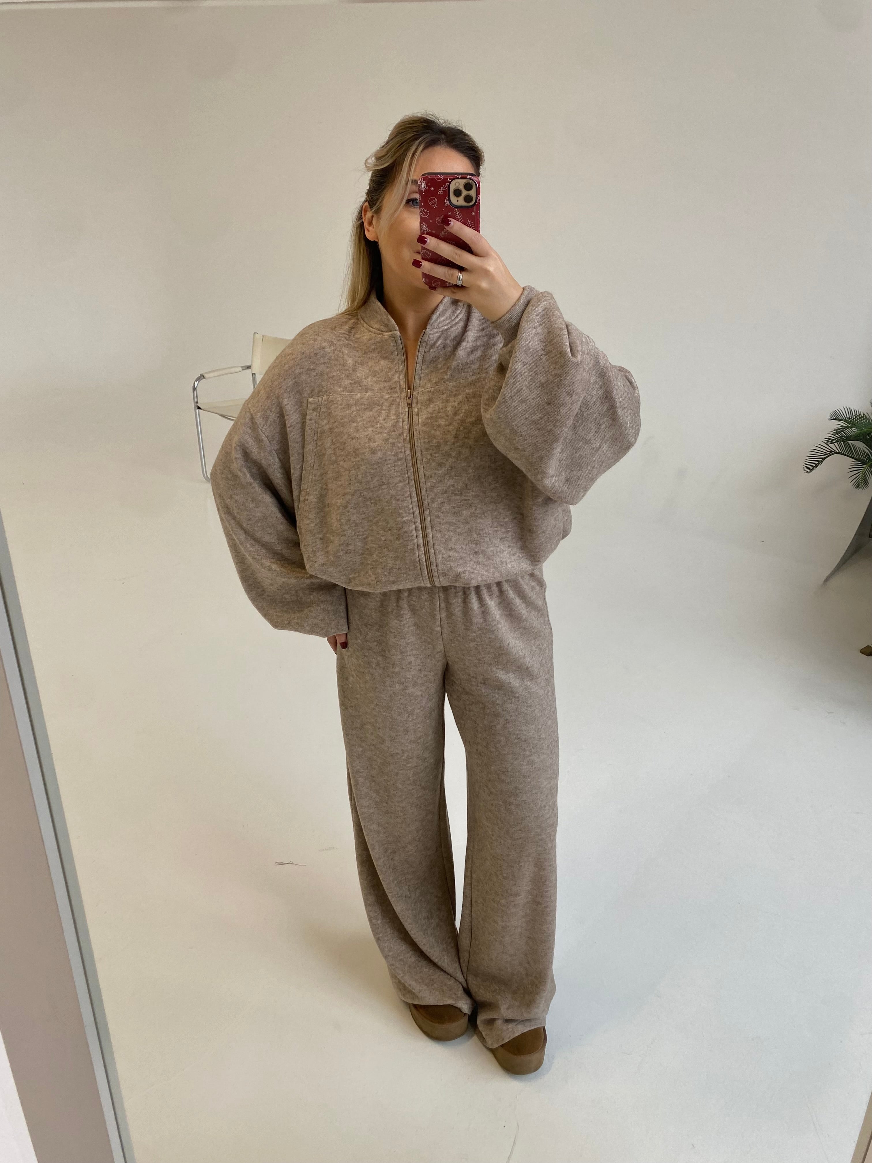 Stilingas megztas komplektas su vilna “Wool Chic Beige Set”