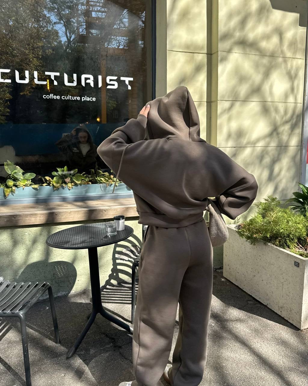 Smėlio spalvos užsegamas laisvalaikio komplektas “Sand Zip Lounge Set”