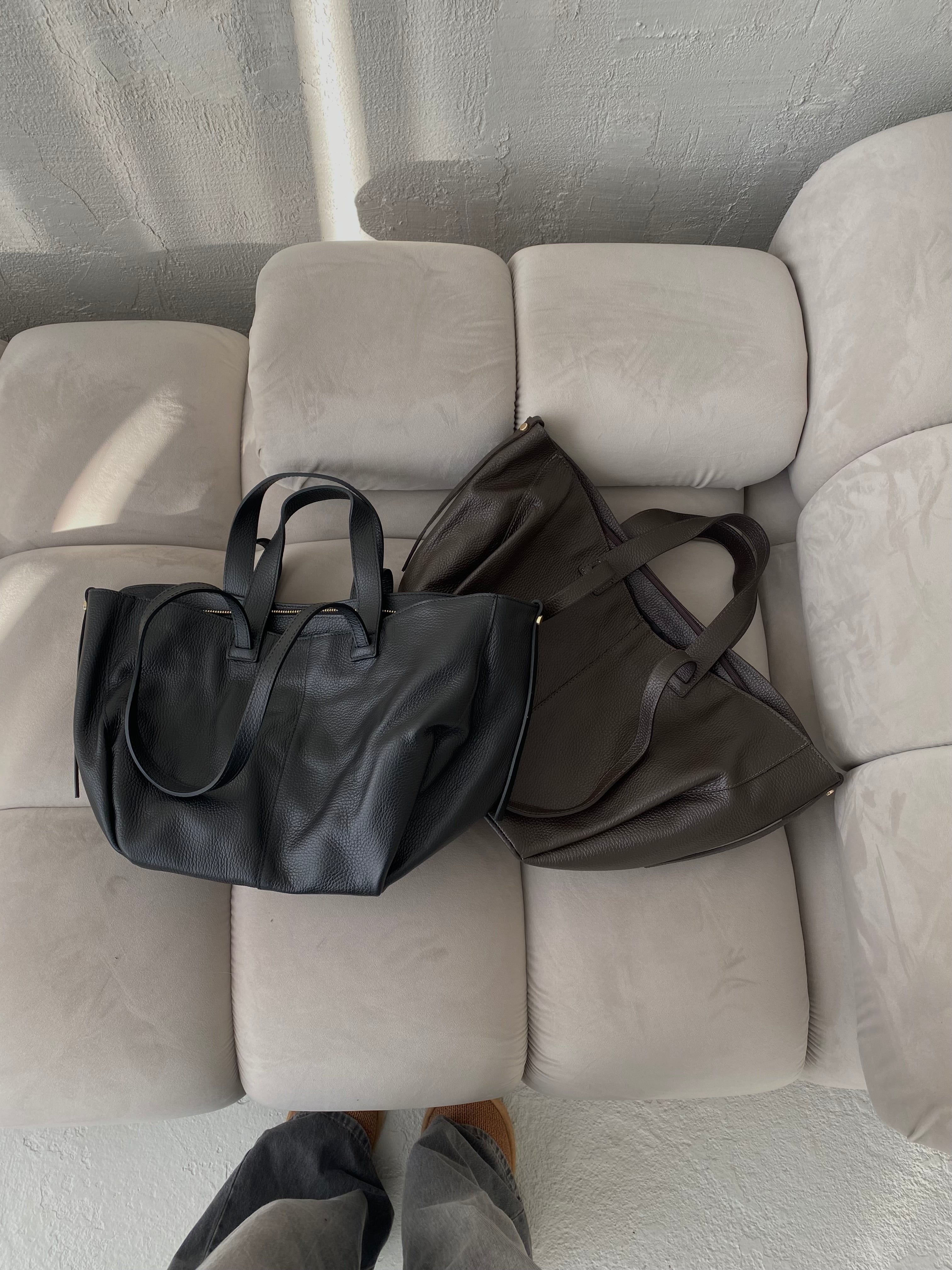 PREORDER: Natūralios odos rankinė „Luna Choco“