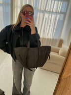 PREORDER: Natūralios odos rankinė „Luna Choco“