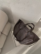 PREORDER: Natūralios odos rankinė „Luna Choco“