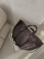 PREORDER: Natūralios odos rankinė „Luna Choco“