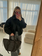 PREORDER: Natūralios odos rankinė „Luna Choco“