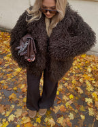 Dirbtiniai lamos kailiniai “Chocolate”