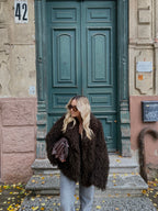 Dirbtiniai lamos kailiniai “Chocolate”