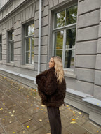 Dirbtiniai lamos kailiniai “Chocolate”