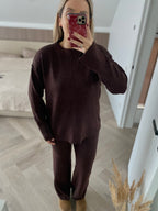 Šokoladinis kostiumėlis su vilna “Chocolate Wool Lounge Set”