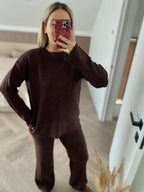 Šokoladinis kostiumėlis su vilna “Chocolate Wool Lounge Set”