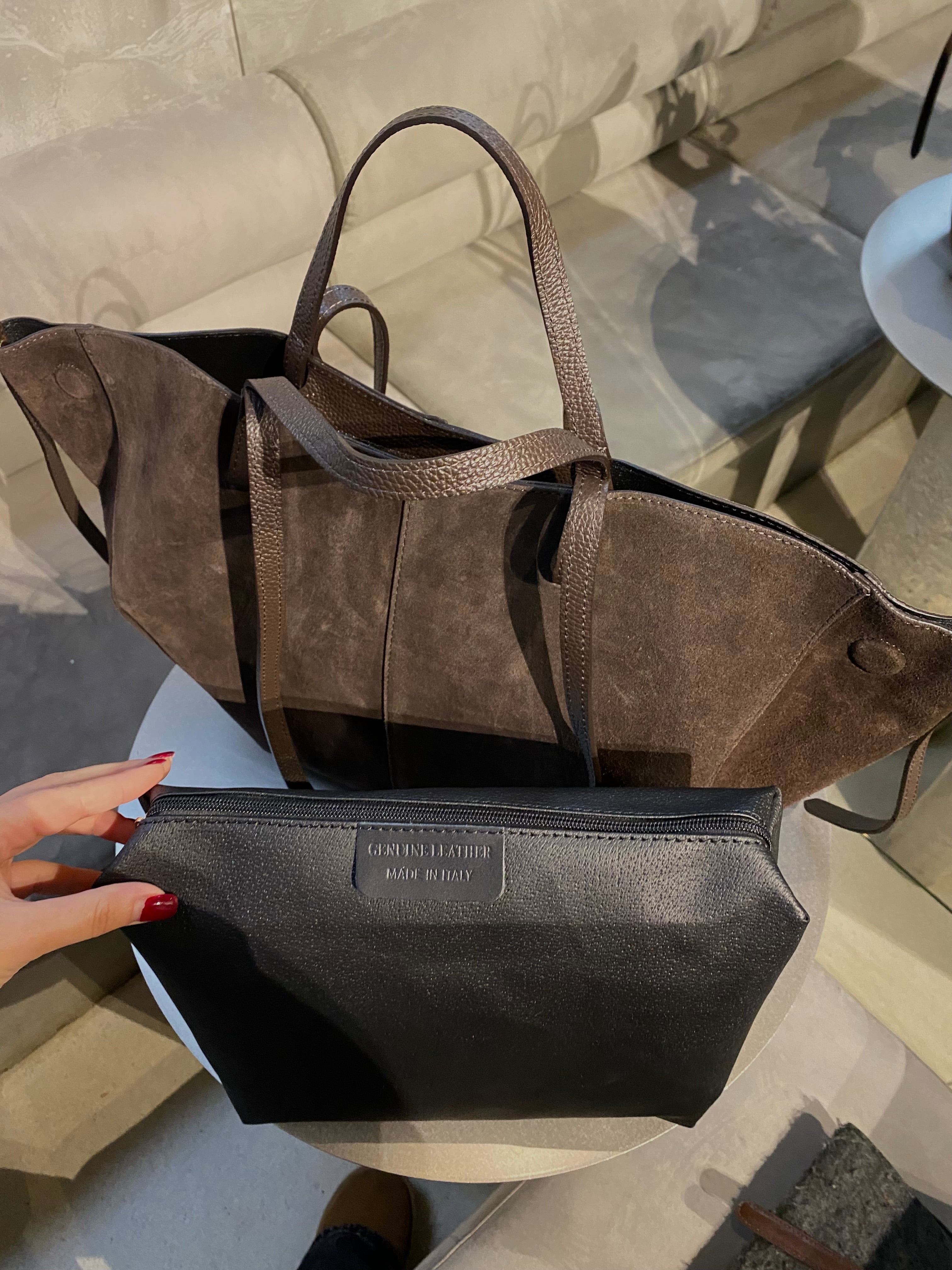 Natūralios verstos odos rankinė “Suede Classic Bag”