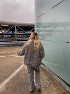 Dirbtiniai lamos kailiniai “Dark Storm”