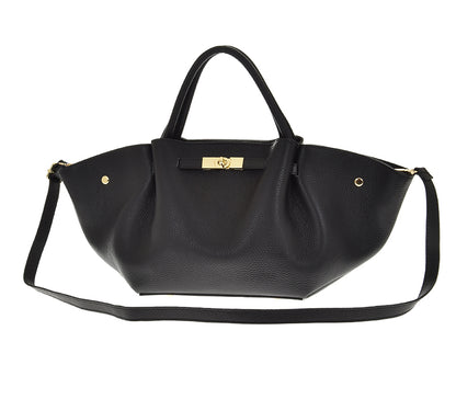 Juoda natūralios odos rankinė „Virel Leather Bag“