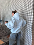 Žydras oversize džemperis “Find Me In The Waves – Blue Edition”